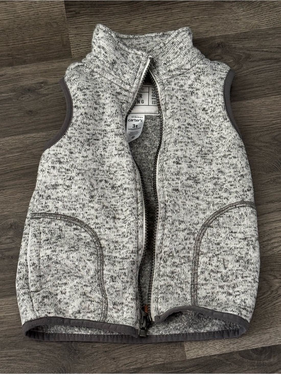 Carter's Other - Carter's Gray Marled Fleece Vest With Pockets - Toddler 3T